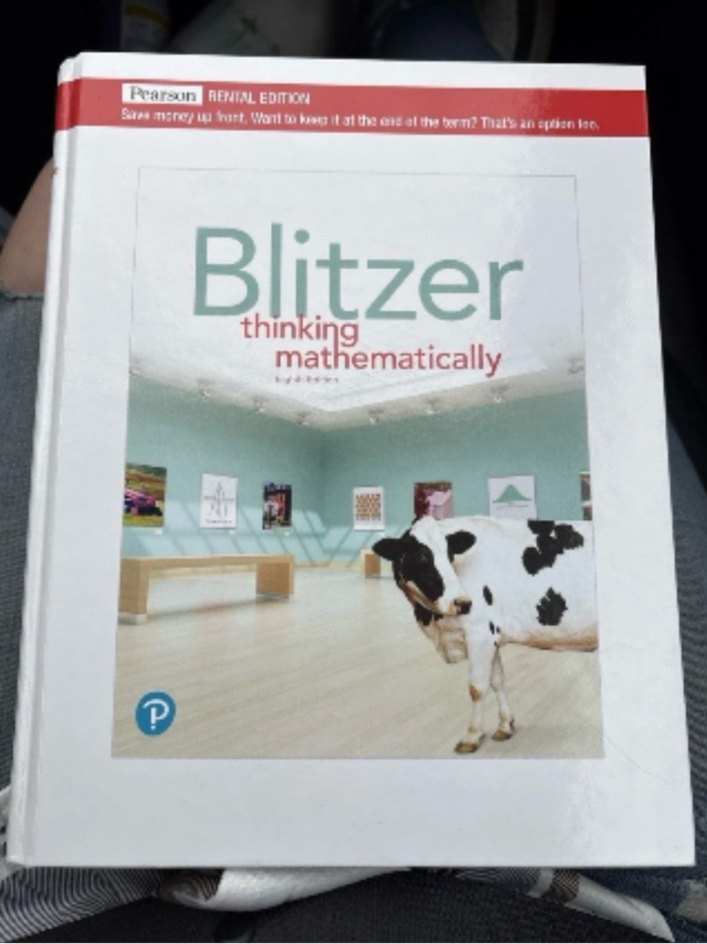 Blitzer Thinking Mathematically 8th Edition- White/Cream Textbook